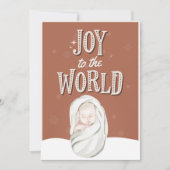 宗教上のメリークリスマスフォトカード 招待状 (正面)