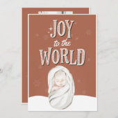 宗教上のメリークリスマスフォトカード 招待状 (正面/裏面)