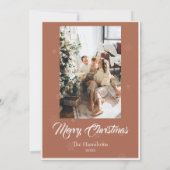 宗教上のメリークリスマス家族の写真 招待状 (裏面)