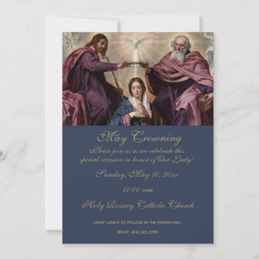 宗教上のメリーマザーズの日を祝う 招待状 (正面)