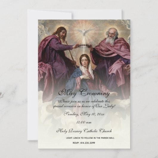 宗教上のメリーマザーズの日を祝う 招待状 (正面)