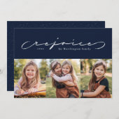 宗教上の休日の海軍3枚の写真カード シーズンカード (正面/裏面)