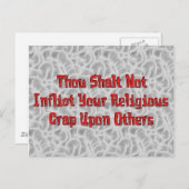 宗教上の嫌がらせは一切行わない ポストカード (正面/裏面)