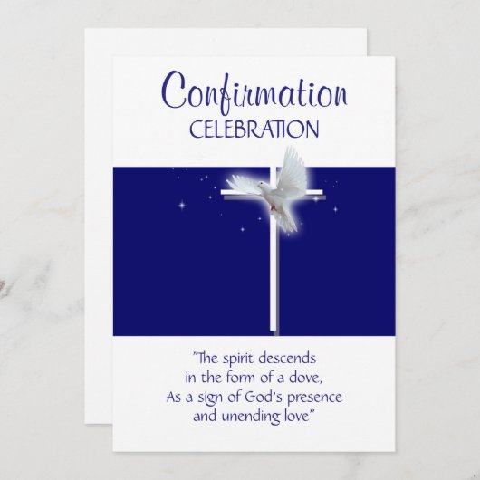 宗教上の確認は少年を青に変える 招待状 (正面/裏面)