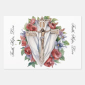 宗教上の記号と悔やみや弔慰の詩 ラッピングペーパーシート (正面3)