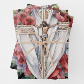 宗教上の記号と悔やみや弔慰の詩 ラッピングペーパーシート (インサイチュ)