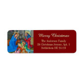 宗教中世キリスト教クリスマス出生 ラベル (正面)