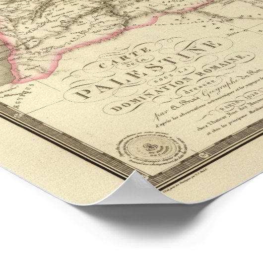 宗教中東地図 ポスター (角)