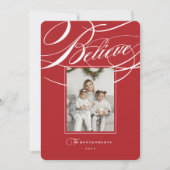 宗教信じエレガントのクリスマスの写真の枠 シーズンカード (正面)