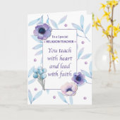 宗教先生感謝してい先生感謝の日 カード (黄色い花)