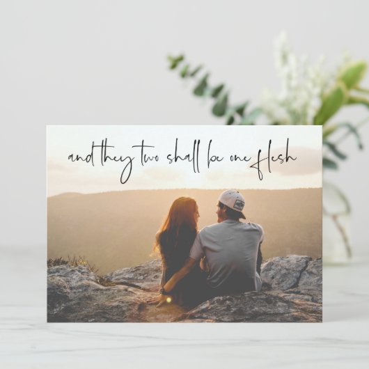 宗教写真を保存-日付カードKJV韻文 セーブザデート (スタンド正面)