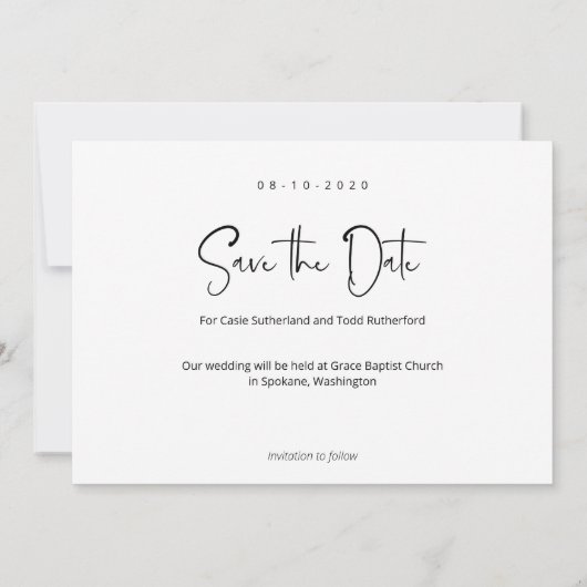 宗教写真を保存-日付カードKJV韻文 セーブザデート (裏面)