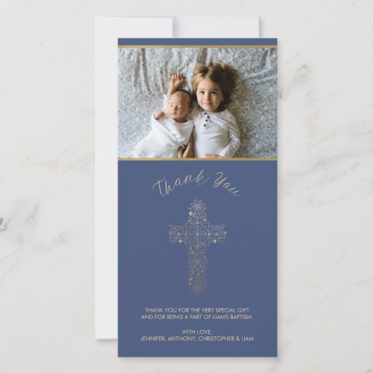 宗教写真カード-ありがとう(洗礼、等) サンキューカード (正面)