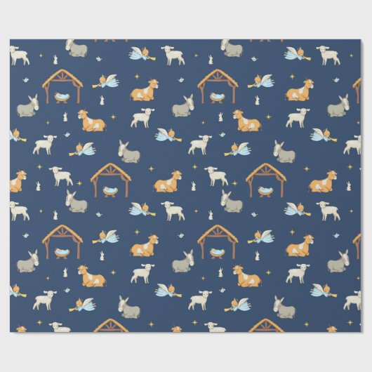 宗教出生のクリスマスのギフトの包装紙 ラッピングペーパー (フラット)