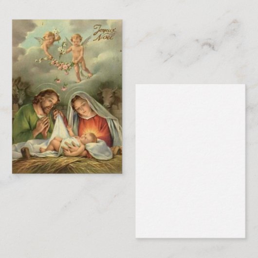 宗教出生クリスマスイエズマリヨセフ 名刺 (正面/裏面)