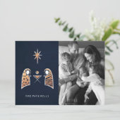 宗教出生シーンクリスマスフォトカード シーズンカード (スタンド正面)