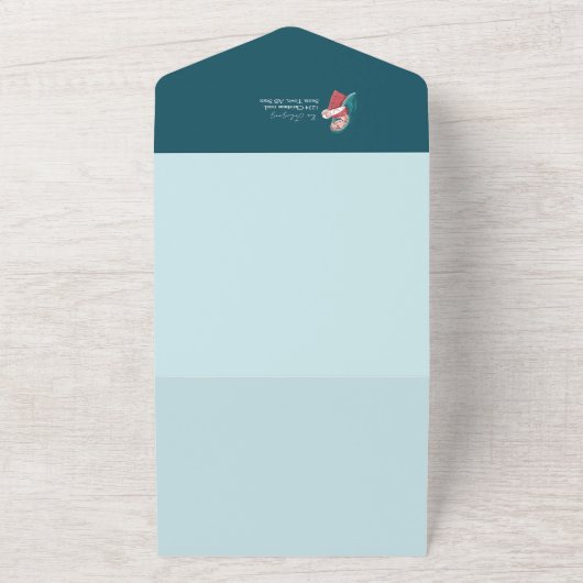 宗教出生シーンクリスマスホリデーカード オールインワン招待状 (外側)