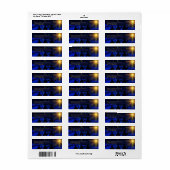 宗教出生ネイビーブルークリスマスアドレス ラベル (フルシート)