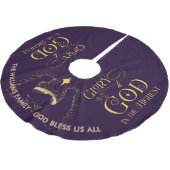 宗教出生マンガーファミリー名クリスマス ブラッシュドポリエステルツリースカート (アングル)