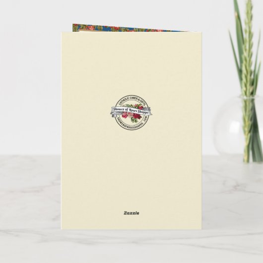 宗教出生ヴァージンメアリーイエスヴィンテージ シーズンカード (裏面)