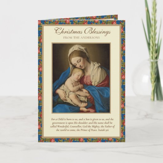 宗教出生ヴァージンメアリーイエスヴィンテージ シーズンカード (正面)