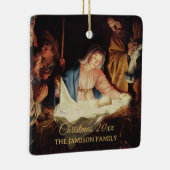 宗教出生家族の写真クリスマスギフト セラミックオーナメント (右)