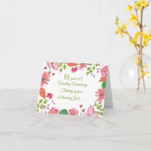 宗教創立80周年記念結婚の花 カード (黄色い花)