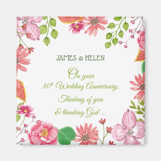 宗教創立80周年記念結婚の花 マグネット (正面)