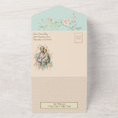 宗教勇気付けられる支援聖なる書物、 経典フローラ オールインワン招待状 (外側)