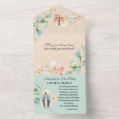 宗教勇気付けられる支援聖なる書物、 経典フローラ オールインワン招待状 (内側)