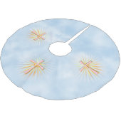 宗教十字からの光の光(W/Cloud) ブラッシュドポリエステルツリースカート (アングル)