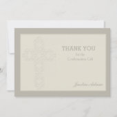 宗教十字の透かしはNotecard感謝していしています サンキューカード (正面)