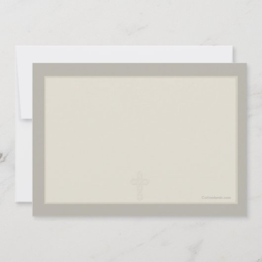 宗教十字の透かしはNotecard感謝していしています サンキューカード (裏面)