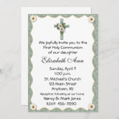 宗教十字デイジー招待状 招待状 (正面/裏面)