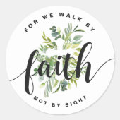 宗教十字信仰バイブル聖句 ラウンドシール (正面)