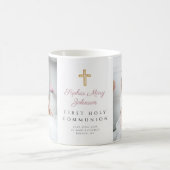 宗教十字少女ファースト・コミュニオンフォト コーヒーマグカップ (中央)