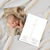 宗教十字架カトリックの台本バプテスマ写真 招待状