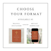 宗教十字架兵馬俑バプテスマ 招待状