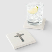 宗教十字架 ストーンコースター (横)