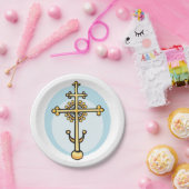 宗教十字架 ペーパープレート (パーティー)