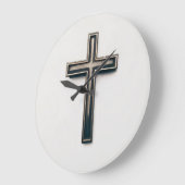 宗教十字架 ラージ壁時計 (傾斜)