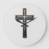 宗教十字架 ラージ壁時計 (正面)