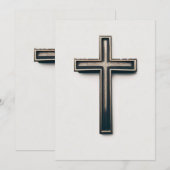 宗教十字架 招待状 (正面/裏面)