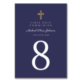 宗教十字海軍ブルーボーイファースト聖餐式 テーブルナンバー (裏面)