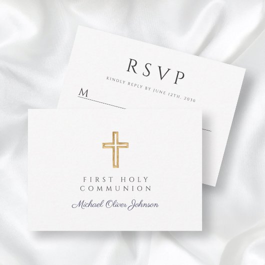 宗教十字海軍ブルーボーイファースト聖餐式 出欠カード