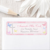 宗教十字蝶差出人住所ラベル ラベル (インサイチュ)