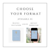 宗教十字赤ちゃんブルースクリプトボーイバプテスマ 招待状