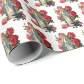 宗教卒業ヴァージンマリーレッドローズ  ラッピングペーパー (ロールコーナー)