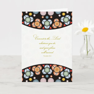 宗教卒業祝い箴言16:3 カード