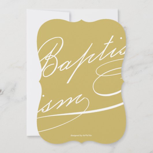 宗教原稿がある洗礼の数珠の十字の女の子の写真 招待状 (裏面)